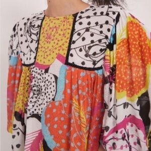 Blank Bl^nk London X Anthropologie Miranda Bohemian Peasant Top Blouse Floral